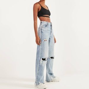 Bershka Ripped Baggy Jeans